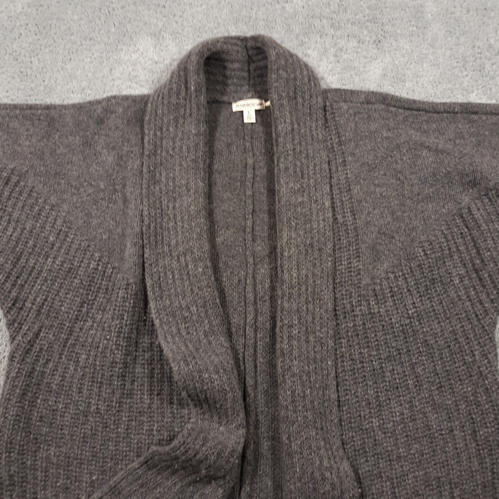 Toad&Co Gray Ribbed Open-Front Cardigan - Picture 2 of 12